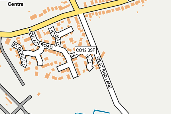 CO12 3SF map - OS OpenMap – Local (Ordnance Survey)