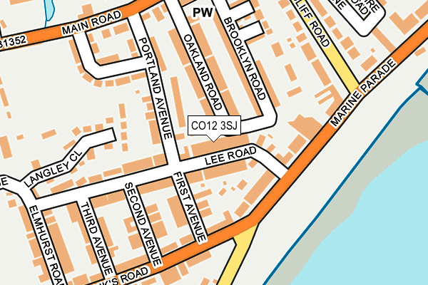 CO12 3SJ map - OS OpenMap – Local (Ordnance Survey)