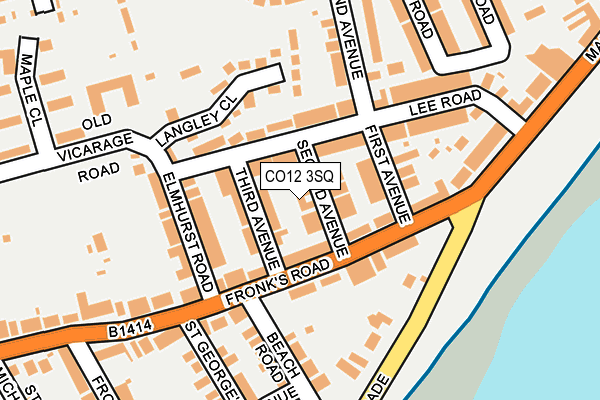 CO12 3SQ map - OS OpenMap – Local (Ordnance Survey)