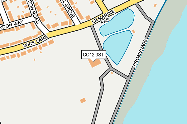 CO12 3ST map - OS OpenMap – Local (Ordnance Survey)