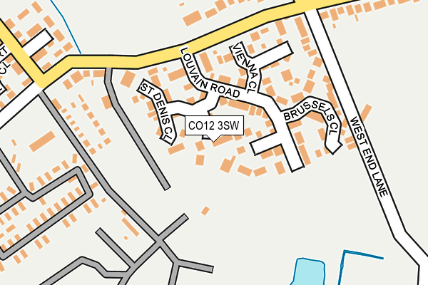 CO12 3SW map - OS OpenMap – Local (Ordnance Survey)