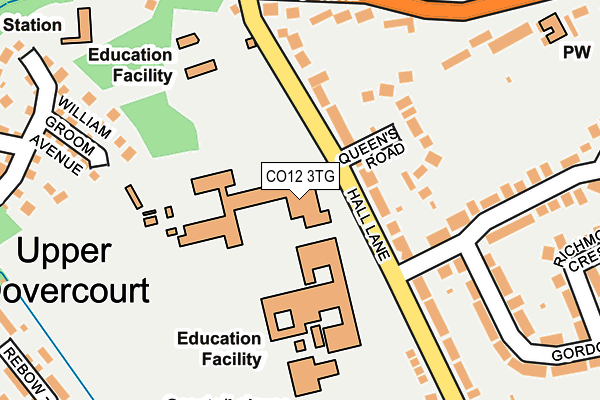 CO12 3TG map - OS OpenMap – Local (Ordnance Survey)