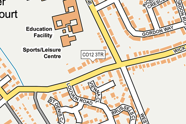 CO12 3TR map - OS OpenMap – Local (Ordnance Survey)