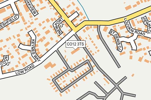 CO12 3TS map - OS OpenMap – Local (Ordnance Survey)