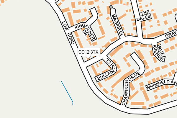 CO12 3TX map - OS OpenMap – Local (Ordnance Survey)