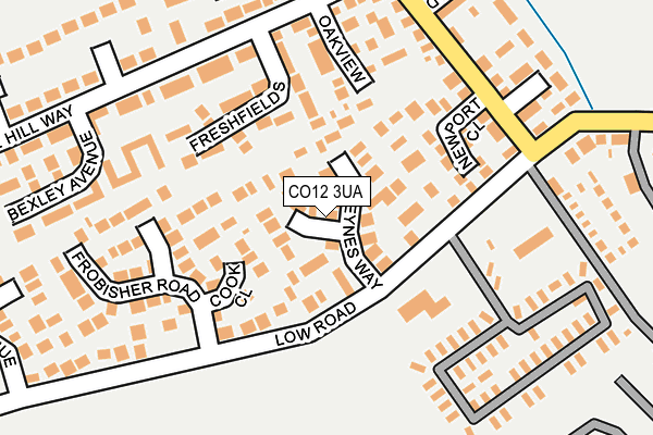 CO12 3UA map - OS OpenMap – Local (Ordnance Survey)