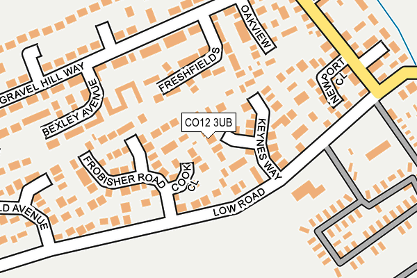 CO12 3UB map - OS OpenMap – Local (Ordnance Survey)