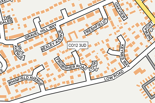 CO12 3UD map - OS OpenMap – Local (Ordnance Survey)