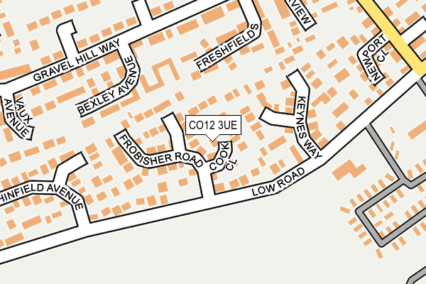 CO12 3UE map - OS OpenMap – Local (Ordnance Survey)