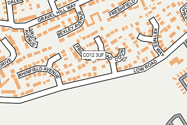 CO12 3UF map - OS OpenMap – Local (Ordnance Survey)