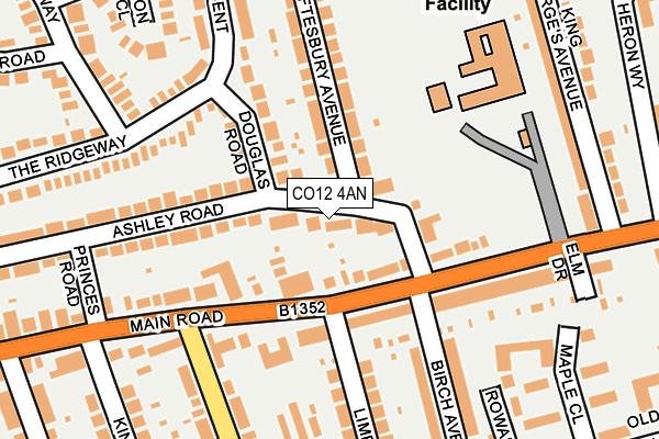 CO12 4AN map - OS OpenMap – Local (Ordnance Survey)