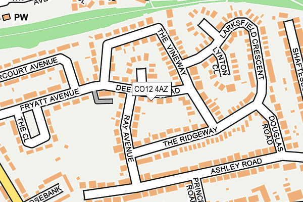 CO12 4AZ map - OS OpenMap – Local (Ordnance Survey)