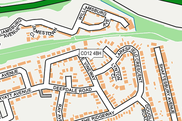 CO12 4BH map - OS OpenMap – Local (Ordnance Survey)