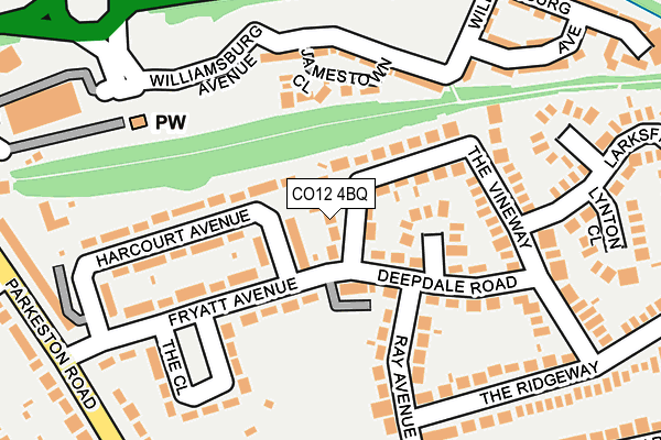 CO12 4BQ map - OS OpenMap – Local (Ordnance Survey)