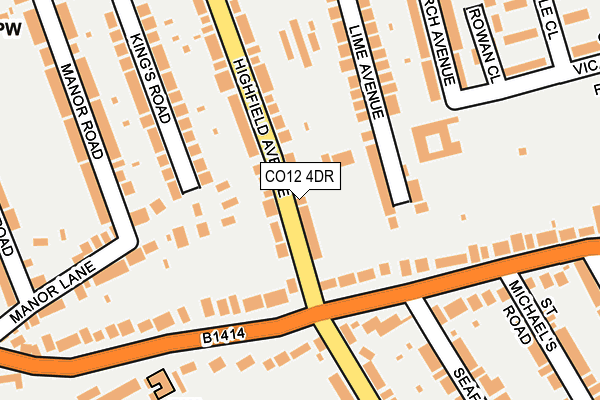 CO12 4DR map - OS OpenMap – Local (Ordnance Survey)