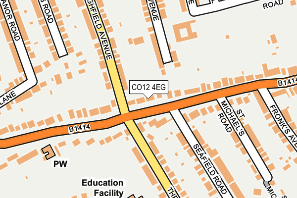 CO12 4EG map - OS OpenMap – Local (Ordnance Survey)