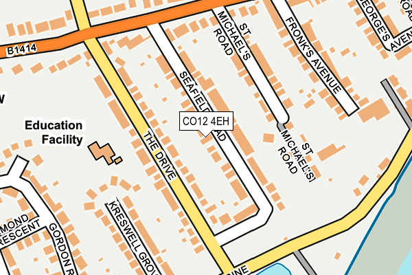 CO12 4EH map - OS OpenMap – Local (Ordnance Survey)
