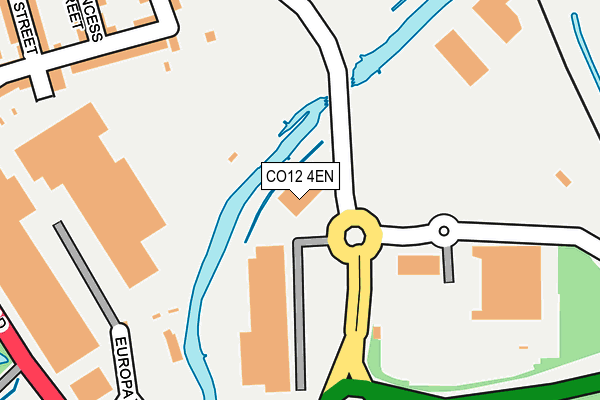 CO12 4EN map - OS OpenMap – Local (Ordnance Survey)