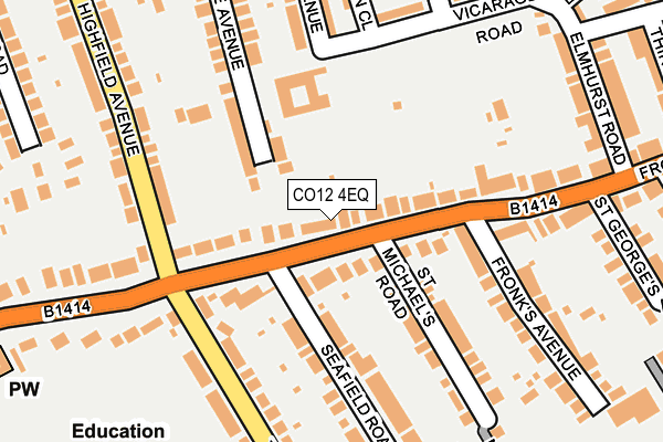 CO12 4EQ map - OS OpenMap – Local (Ordnance Survey)