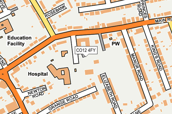 CO12 4FY map - OS OpenMap – Local (Ordnance Survey)