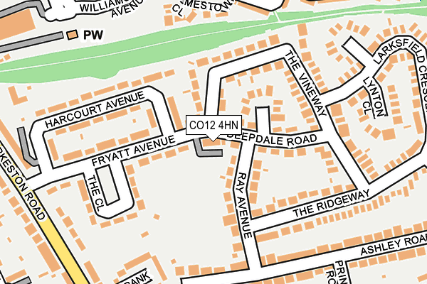 CO12 4HN map - OS OpenMap – Local (Ordnance Survey)