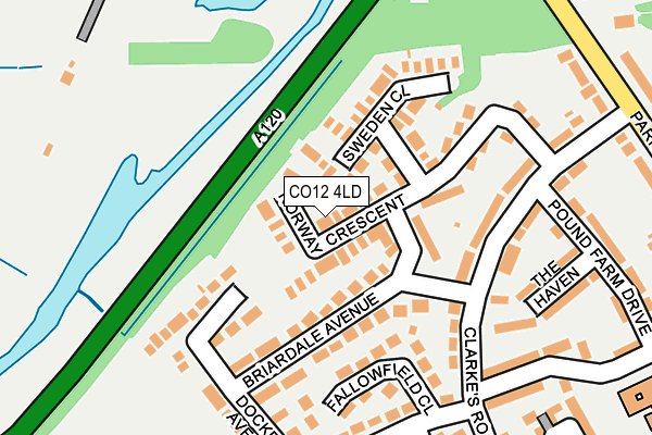 CO12 4LD map - OS OpenMap – Local (Ordnance Survey)