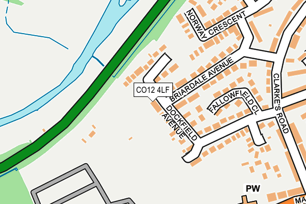 CO12 4LF map - OS OpenMap – Local (Ordnance Survey)