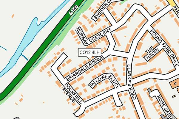 CO12 4LH map - OS OpenMap – Local (Ordnance Survey)