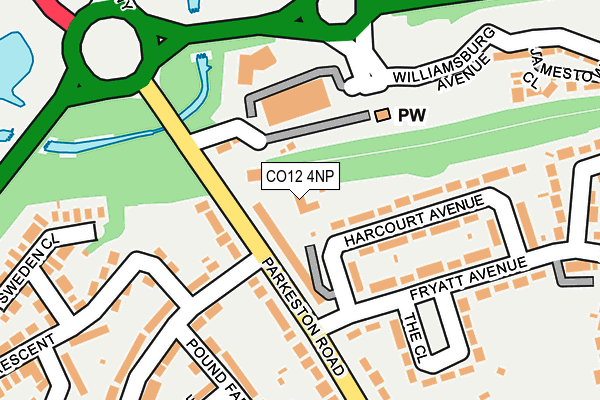 CO12 4NP map - OS OpenMap – Local (Ordnance Survey)