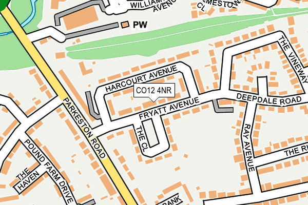 CO12 4NR map - OS OpenMap – Local (Ordnance Survey)