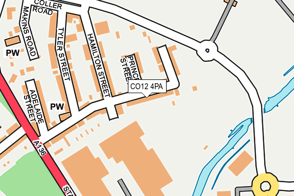 CO12 4PA map - OS OpenMap – Local (Ordnance Survey)