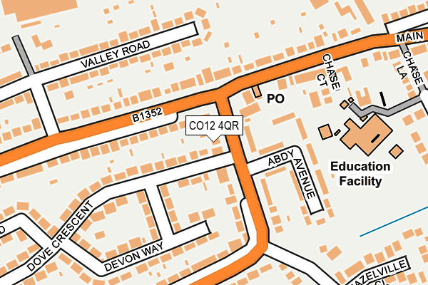 CO12 4QR map - OS OpenMap – Local (Ordnance Survey)