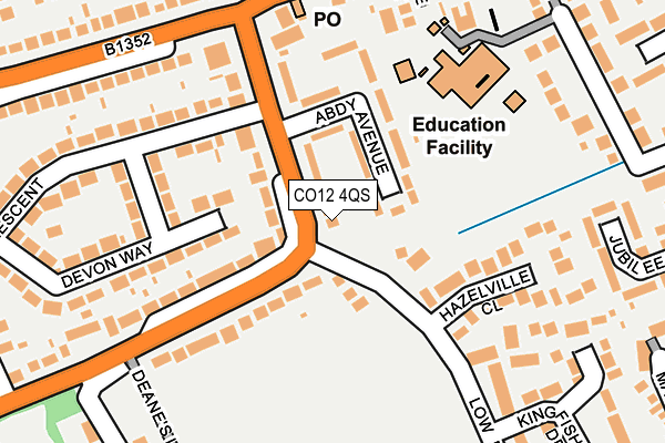 CO12 4QS map - OS OpenMap – Local (Ordnance Survey)