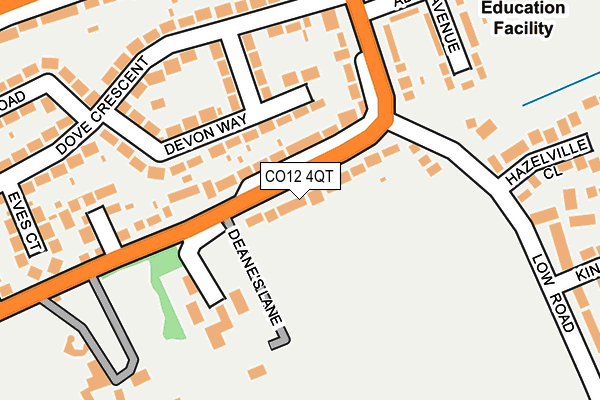 CO12 4QT map - OS OpenMap – Local (Ordnance Survey)