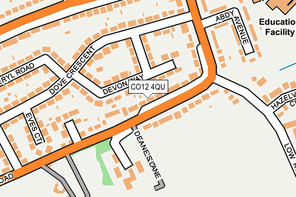 CO12 4QU map - OS OpenMap – Local (Ordnance Survey)