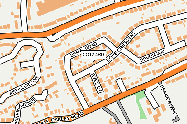 CO12 4RD map - OS OpenMap – Local (Ordnance Survey)