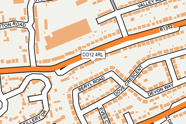 CO12 4RL map - OS OpenMap – Local (Ordnance Survey)