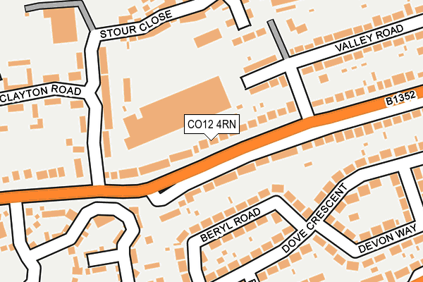 CO12 4RN map - OS OpenMap – Local (Ordnance Survey)