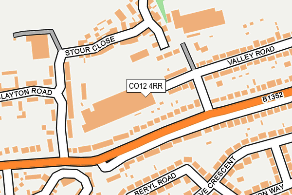 CO12 4RR map - OS OpenMap – Local (Ordnance Survey)