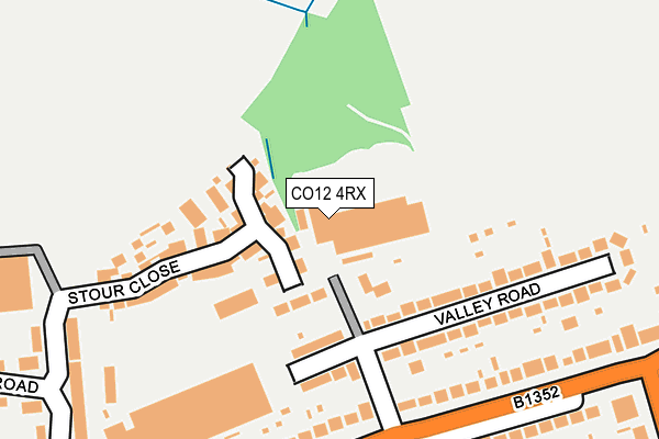 CO12 4RX map - OS OpenMap – Local (Ordnance Survey)