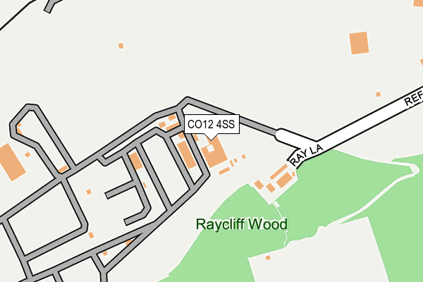 CO12 4SS map - OS OpenMap – Local (Ordnance Survey)