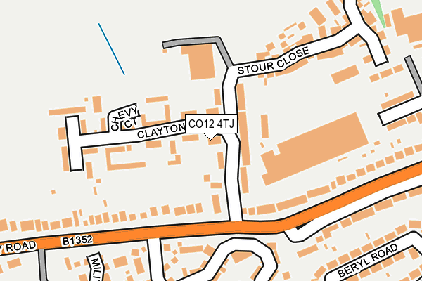 CO12 4TJ map - OS OpenMap – Local (Ordnance Survey)