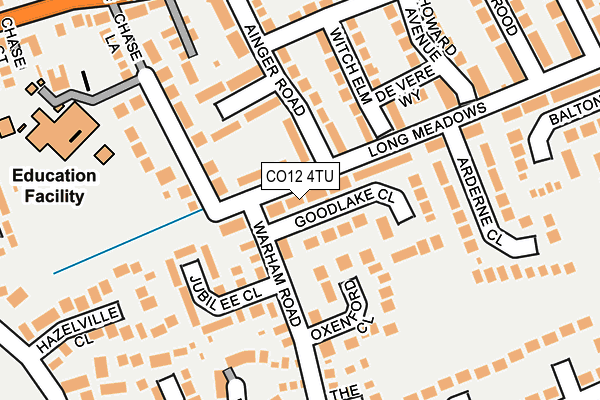 CO12 4TU map - OS OpenMap – Local (Ordnance Survey)