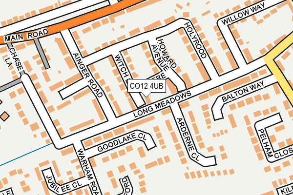 CO12 4UB map - OS OpenMap – Local (Ordnance Survey)