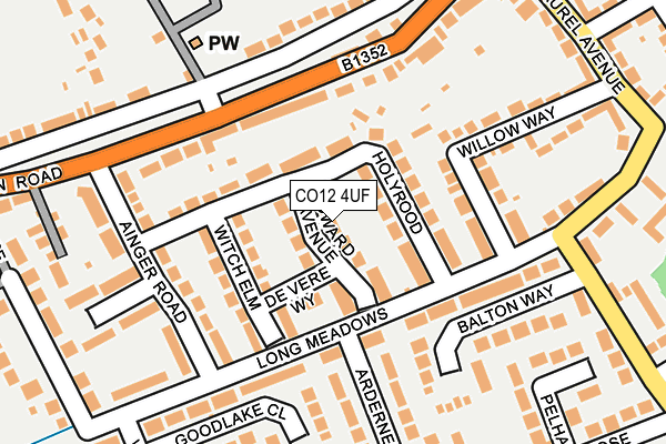 CO12 4UF map - OS OpenMap – Local (Ordnance Survey)