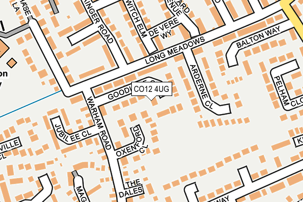 CO12 4UG map - OS OpenMap – Local (Ordnance Survey)