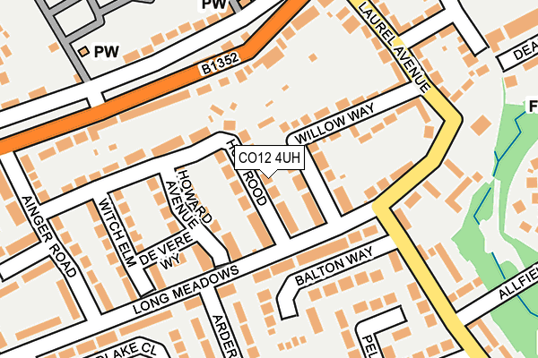 CO12 4UH map - OS OpenMap – Local (Ordnance Survey)