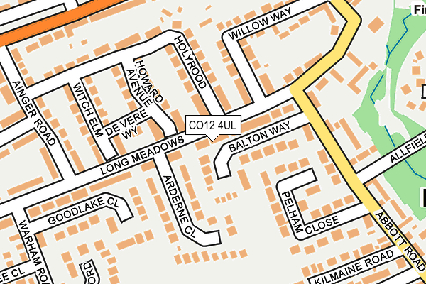 CO12 4UL map - OS OpenMap – Local (Ordnance Survey)