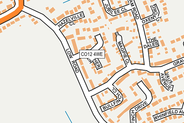 CO12 4WE map - OS OpenMap – Local (Ordnance Survey)
