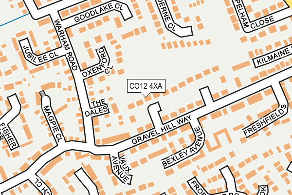 CO12 4XA map - OS OpenMap – Local (Ordnance Survey)